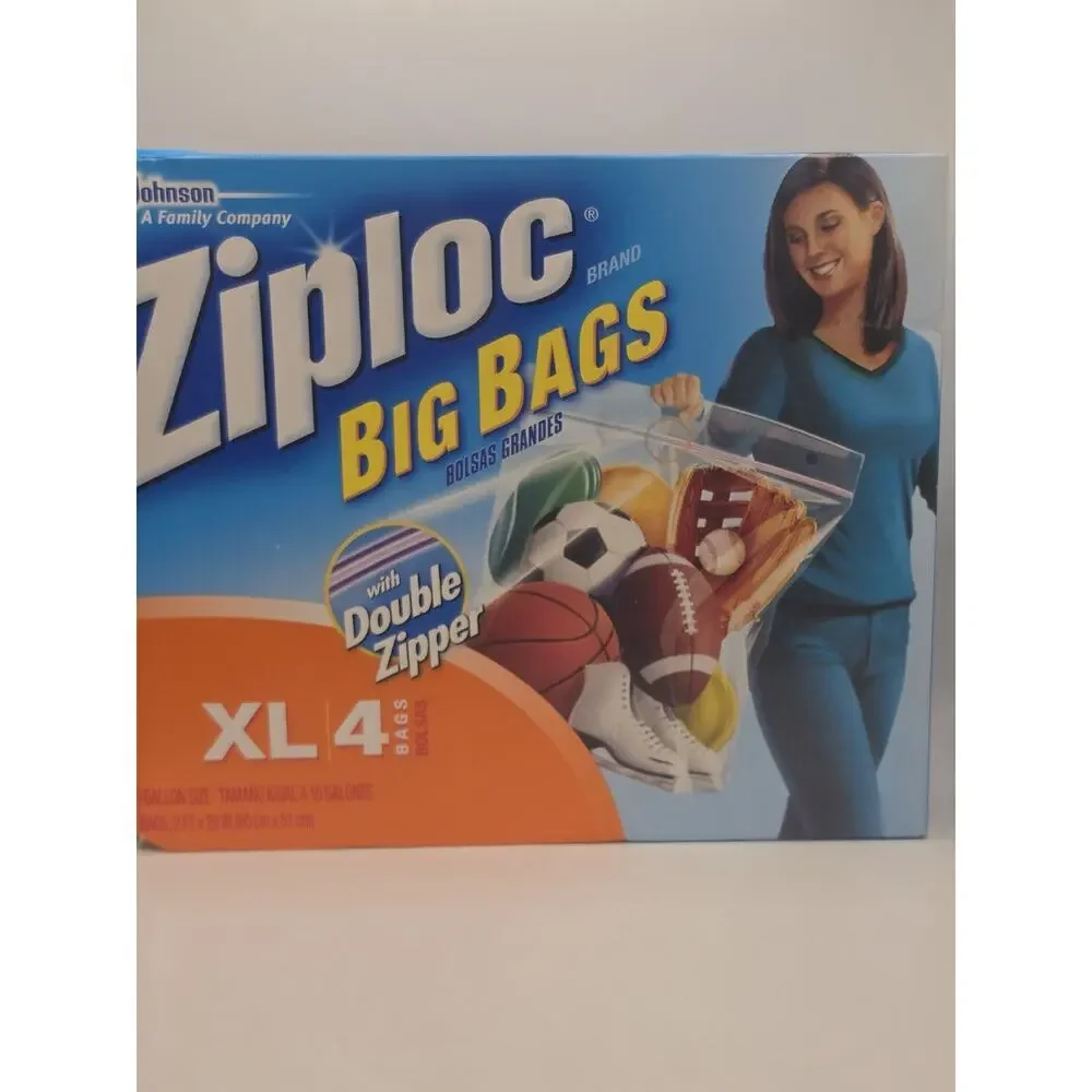 10 Bags Ziploc Big Bag XL Double Zipper 24